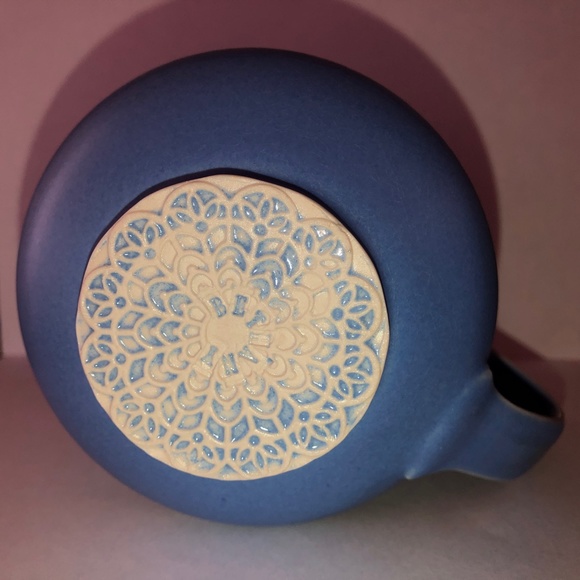 HANDMADE Coffee Mug Tea Cup Dipped Porcelain w/ Lace Mandala Base One-of-a-Kind - Picture 9 of 14